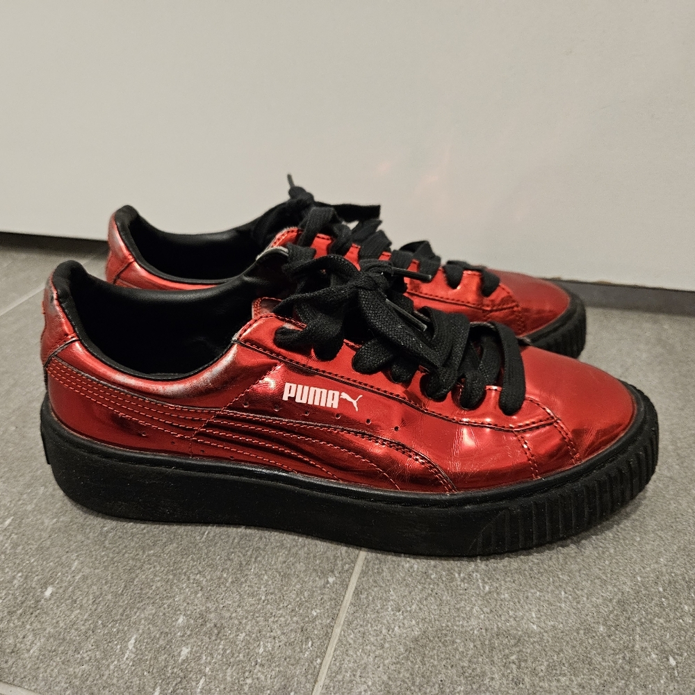 Puma Red Metallic Creepers